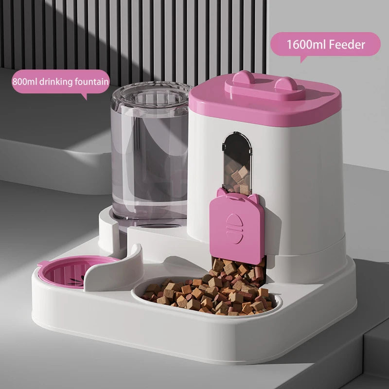 🐶🐱 Large-Capacity Automatic Pet Feeder & Water Dispenser (2-in-1)