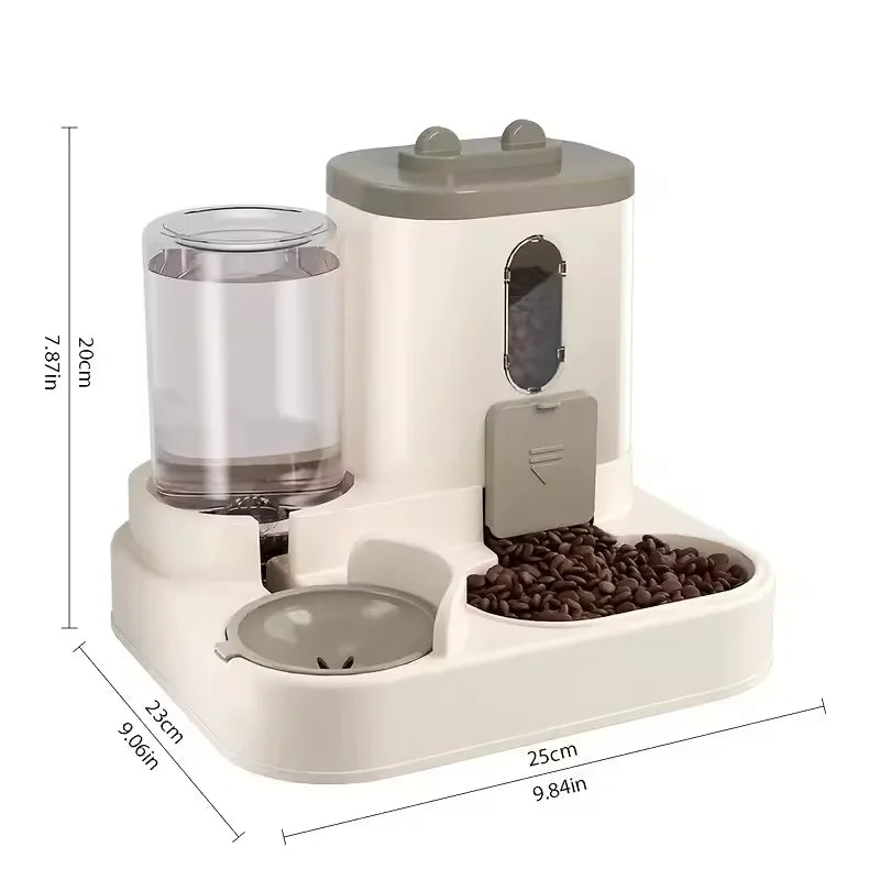 🐶🐱 Large-Capacity Automatic Pet Feeder & Water Dispenser (2-in-1)