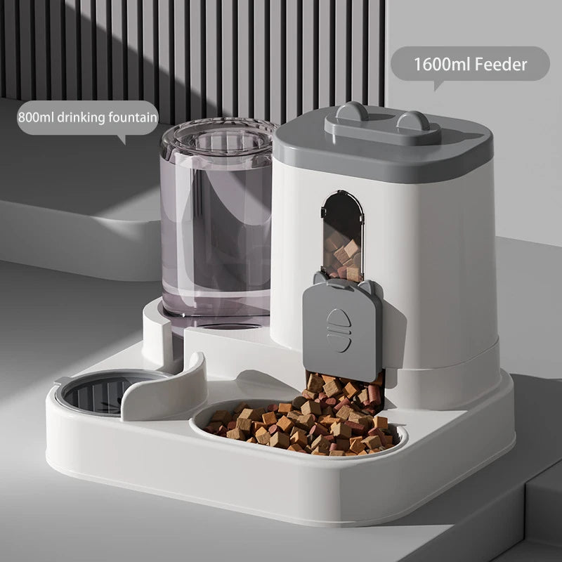 🐶🐱 Large-Capacity Automatic Pet Feeder & Water Dispenser (2-in-1)