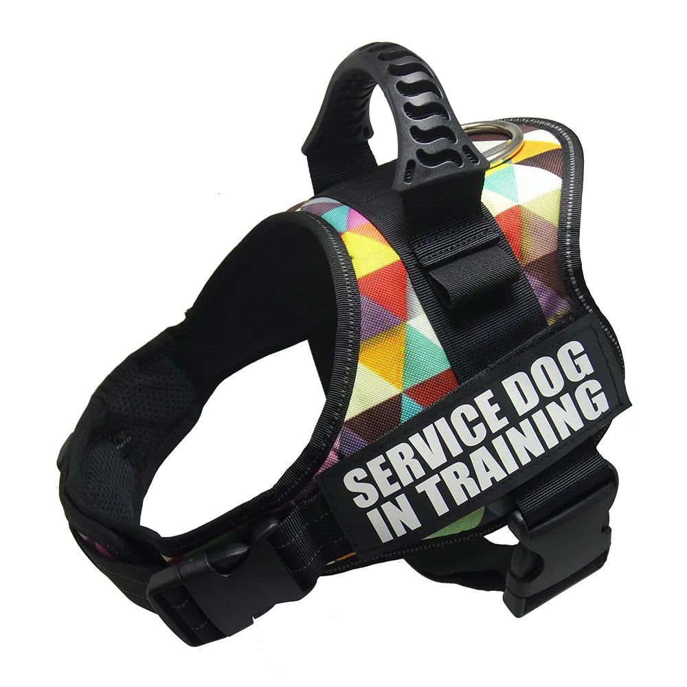 🐕 Nylon Adjustable Dog Harness – Reflective Vest for All Dog Sizes