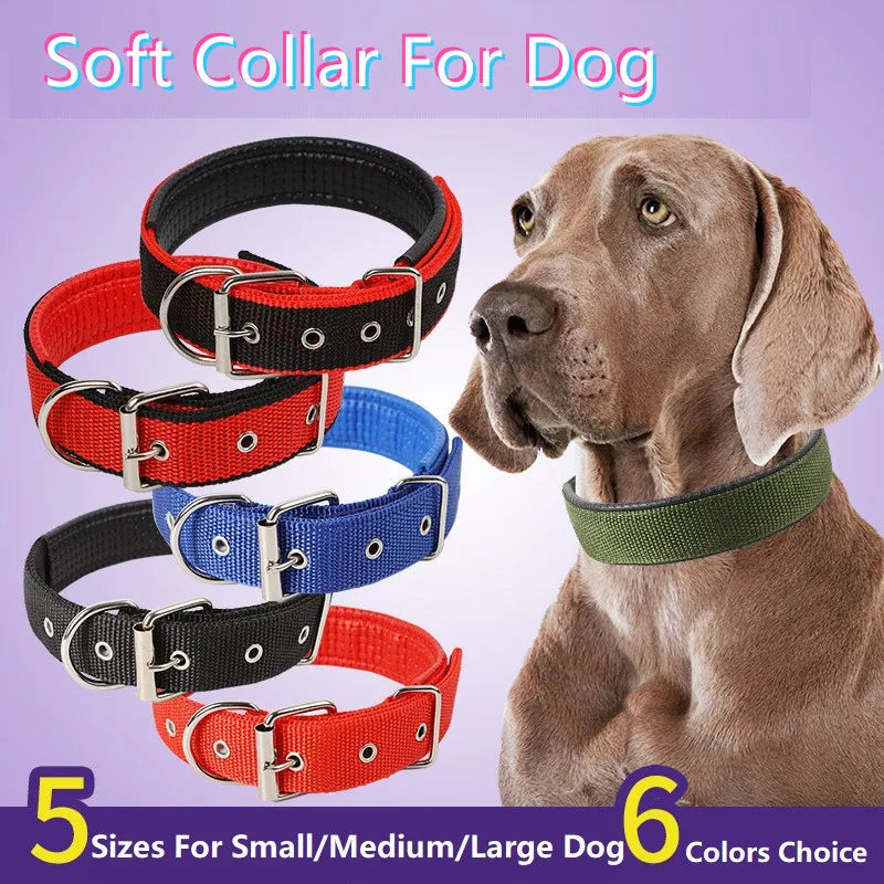 🐶 Soft Cotton Adjustable Dog Collar