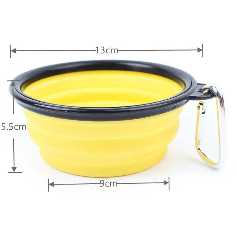 🐾🥣 Folding Portable Silicone Dog Bowl – Travel Food & Water Bowl