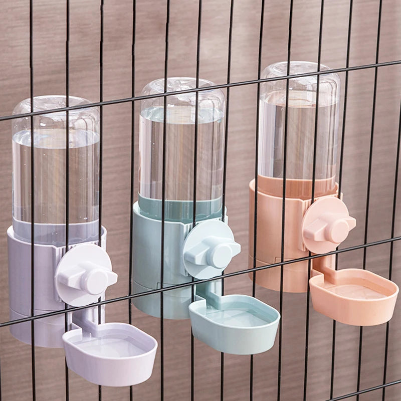 🐾 Cage Hanging Automatic Pet Feeder & Water Bottle Dispenser