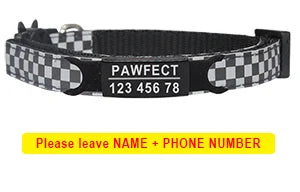 🐾 Personalized Cat Collar with ID – Free Engraving & Breakaway Safety