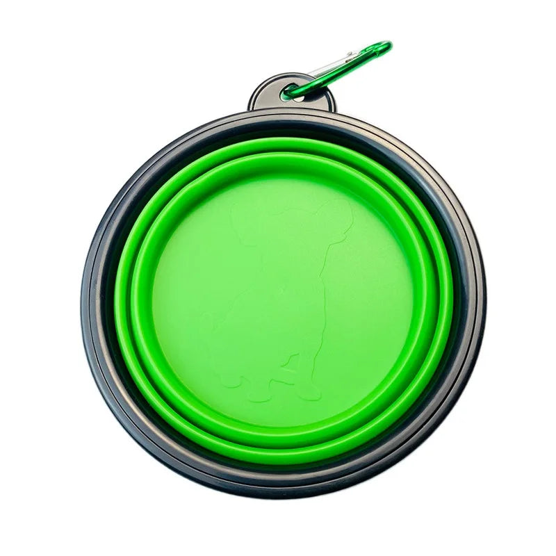 🐾🥣 Folding Portable Silicone Dog Bowl – Travel Food & Water Bowl