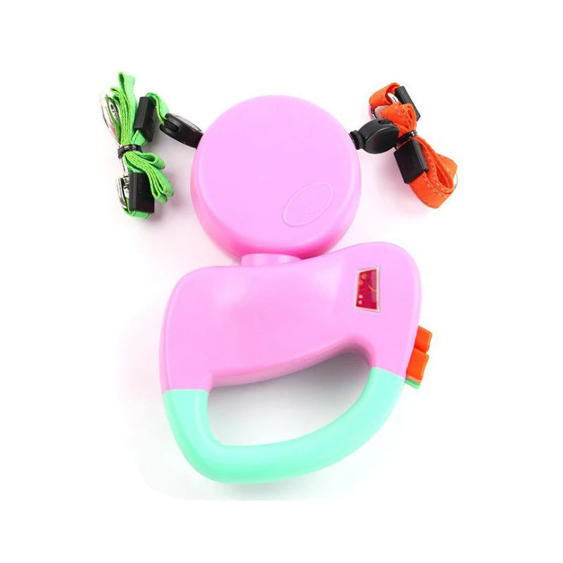 Dual Retractable Dog Leash for Two Dogs – 3m Automatic Double-Headed Leash