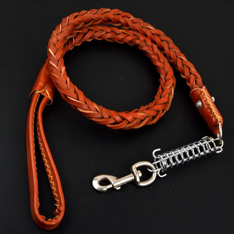 Premium Leather Dog Collar & Leash Set – Durable, Strong & Stylish for Large Dogs