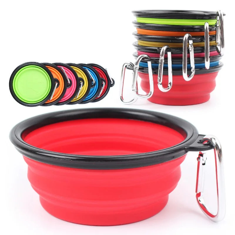 🐾🥣 Folding Portable Silicone Dog Bowl – Travel Food & Water Bowl