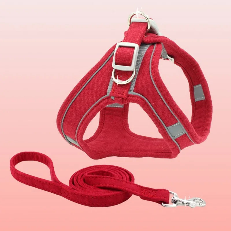 🐾 Adjustable Dog & Cat Harness with Leash
