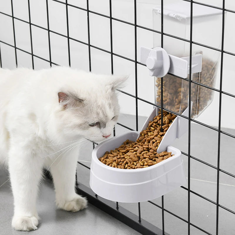🐾 Cage Hanging Automatic Pet Feeder & Water Bottle Dispenser