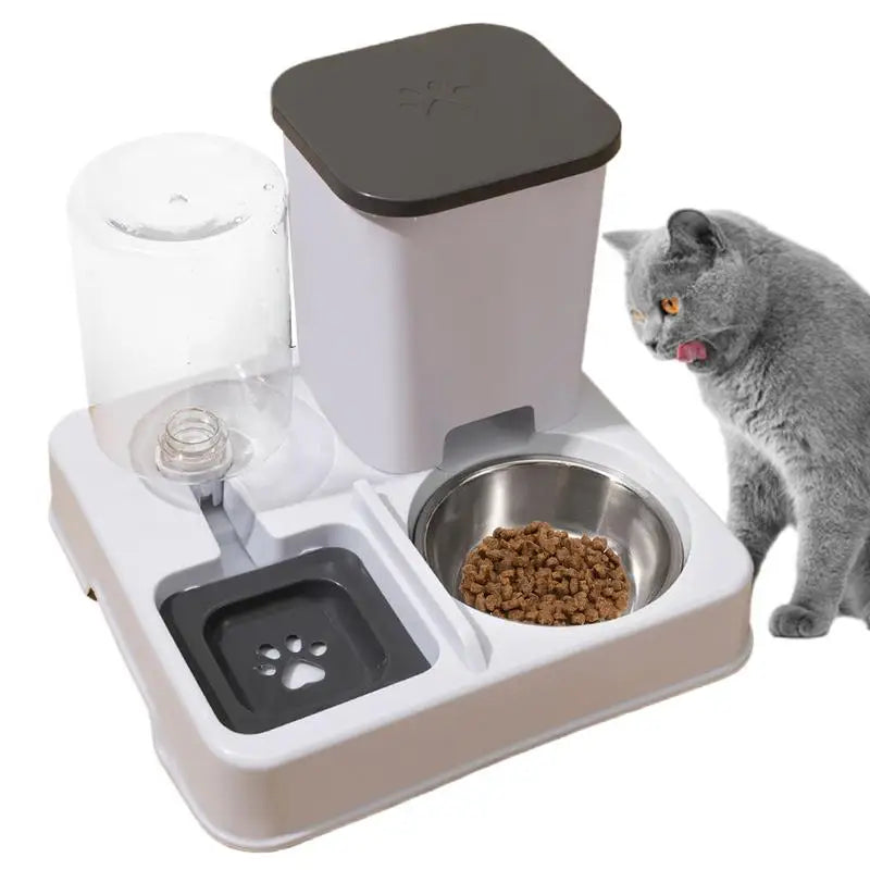 🐾 2 in 1 Automatic Pet Feeder & Water Dispenser for Cats and Small Dogs