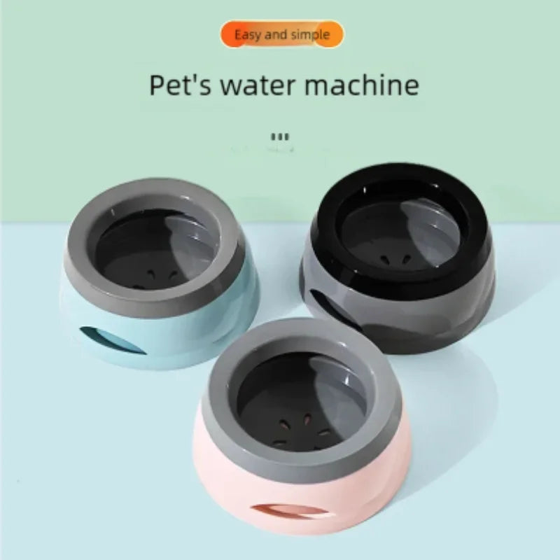 💧 No-Spill Floating Water Bowl – Portable Pet Drinking Bowl