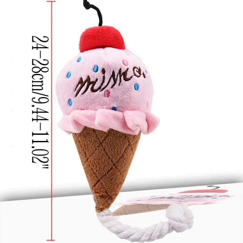 🧸 Cute Fleece Squeaky Dog And Cat Toy