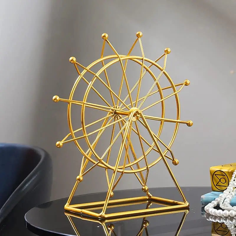 ✨Golden Ferris Wheel Home Decor – Modern Arany Dísz, Polcdísz, Elegáns Otthoni Dekoráció✨