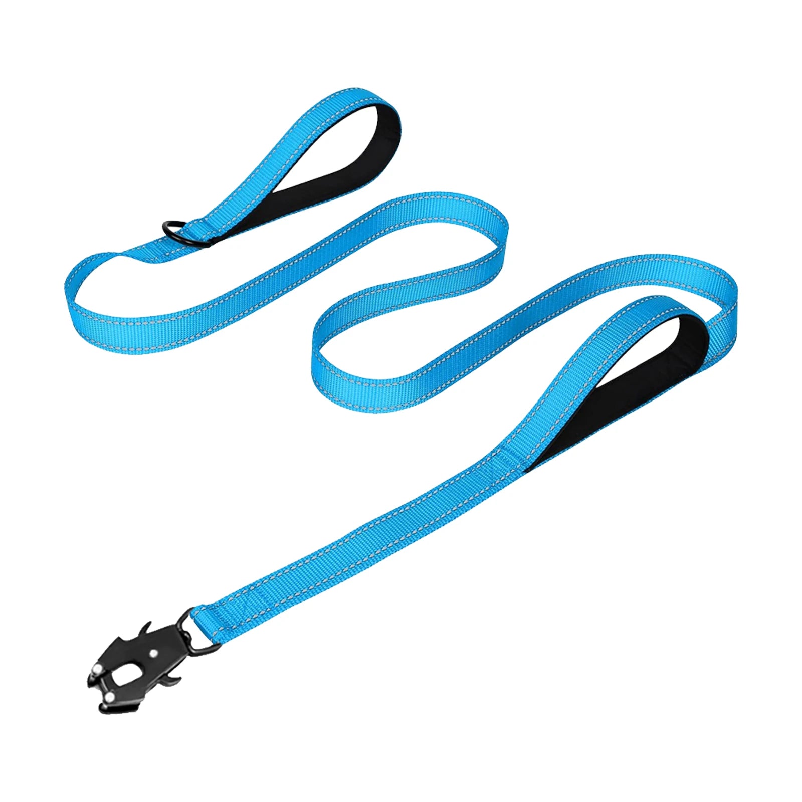 Heavy Duty Reflective Dog Leash – Nylon Lead with Dual Padded Handles for Strong Dogs