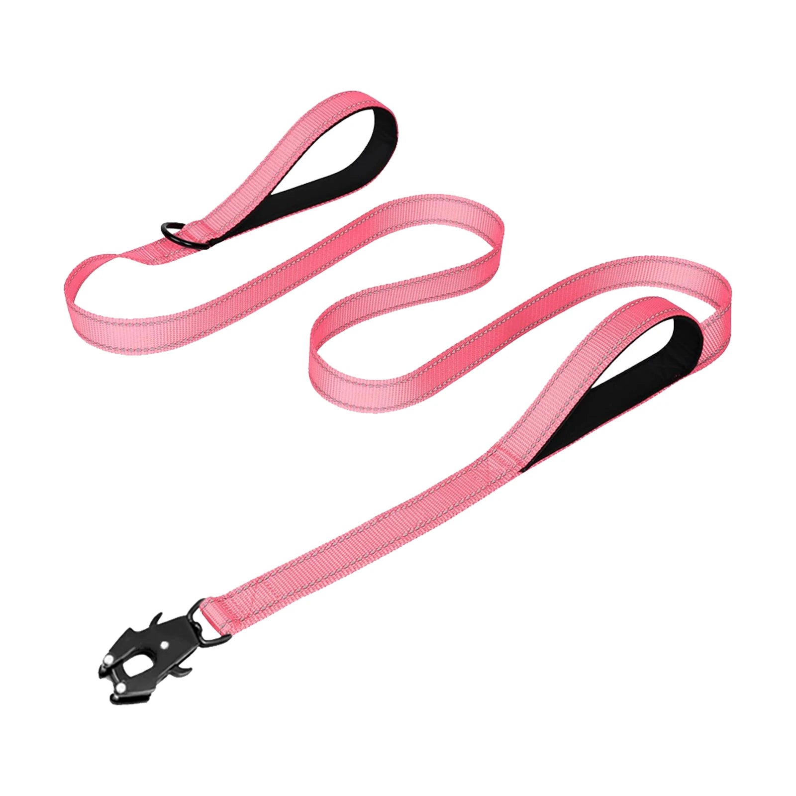 Heavy Duty Reflective Dog Leash – Nylon Lead with Dual Padded Handles for Strong Dogs