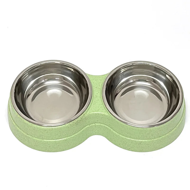 🥣Double Stainless Steel Pet Bowl Set