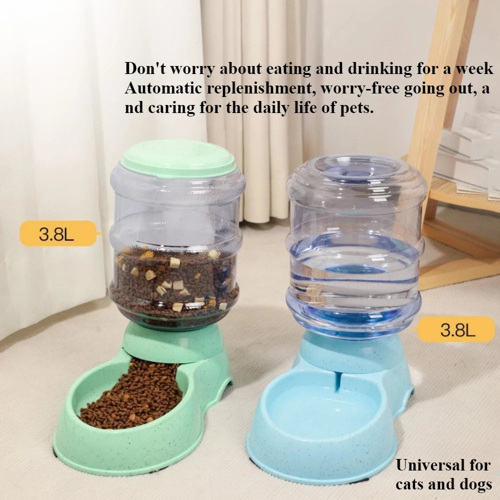 🐾 Automatic Dog & Cat Water Feeder – 1 Gallon (3.8L) Gravity Dispenser