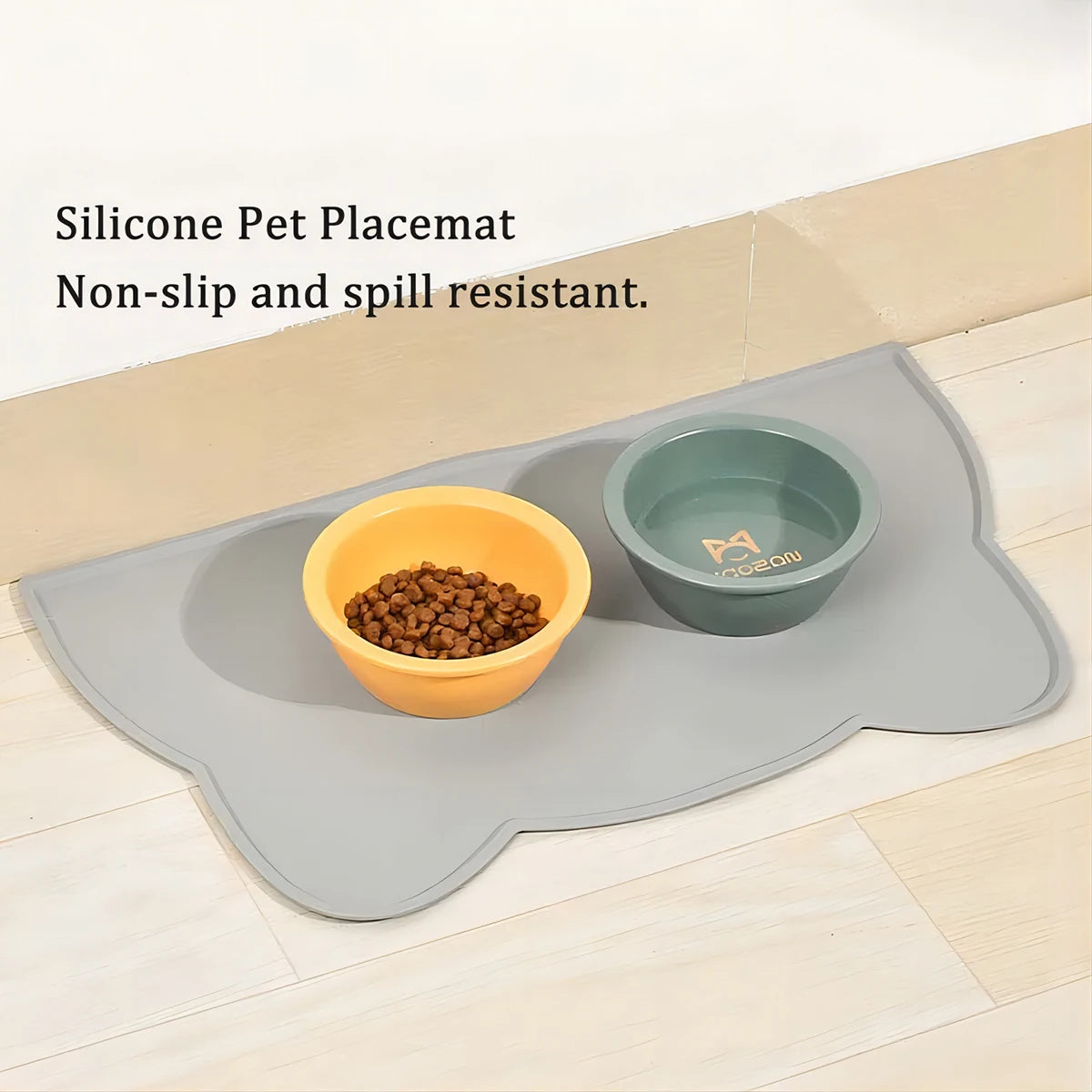 🐾 Silicone Pet Feeding Mat – Non-Slip & Waterproof Bowl Placemat