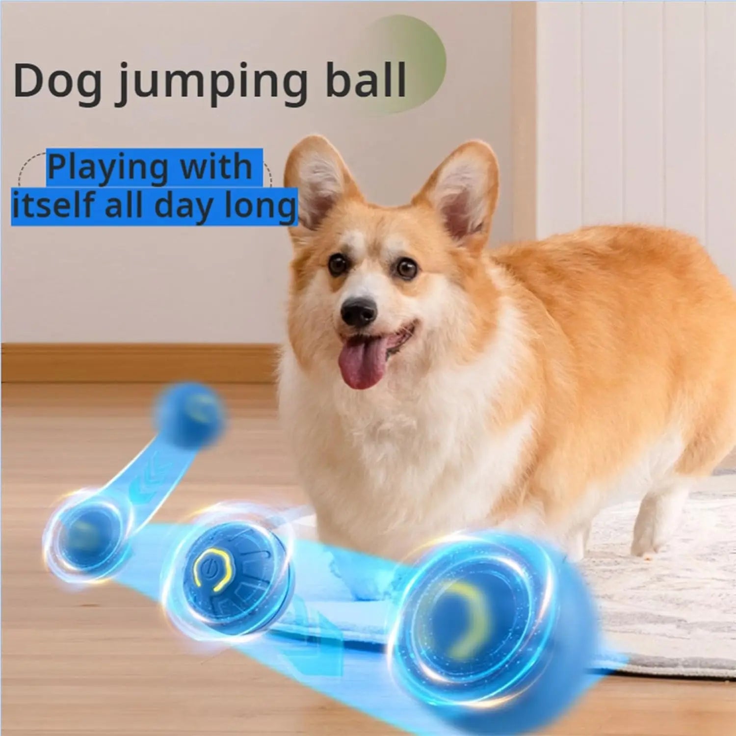 🔵 Automatic Bouncing & Vibrating Dog Ball