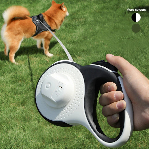 5M / 8M Retractable Dog Leash with Poop Bag Dispenser – Strong, Comfortable & Easy Control