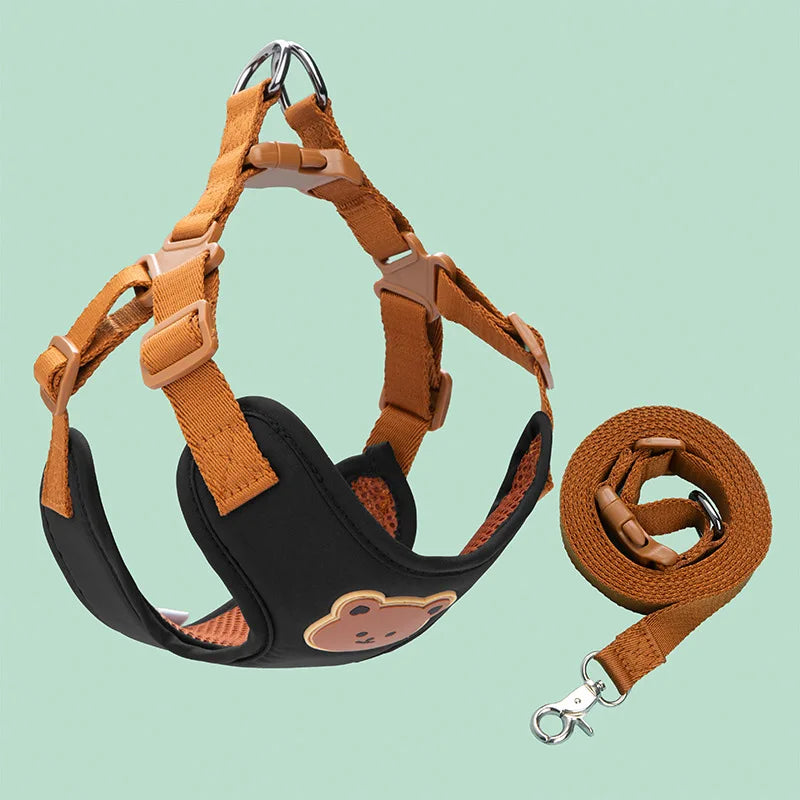 🐶🐱 Cute Pet Harness & Leash Set