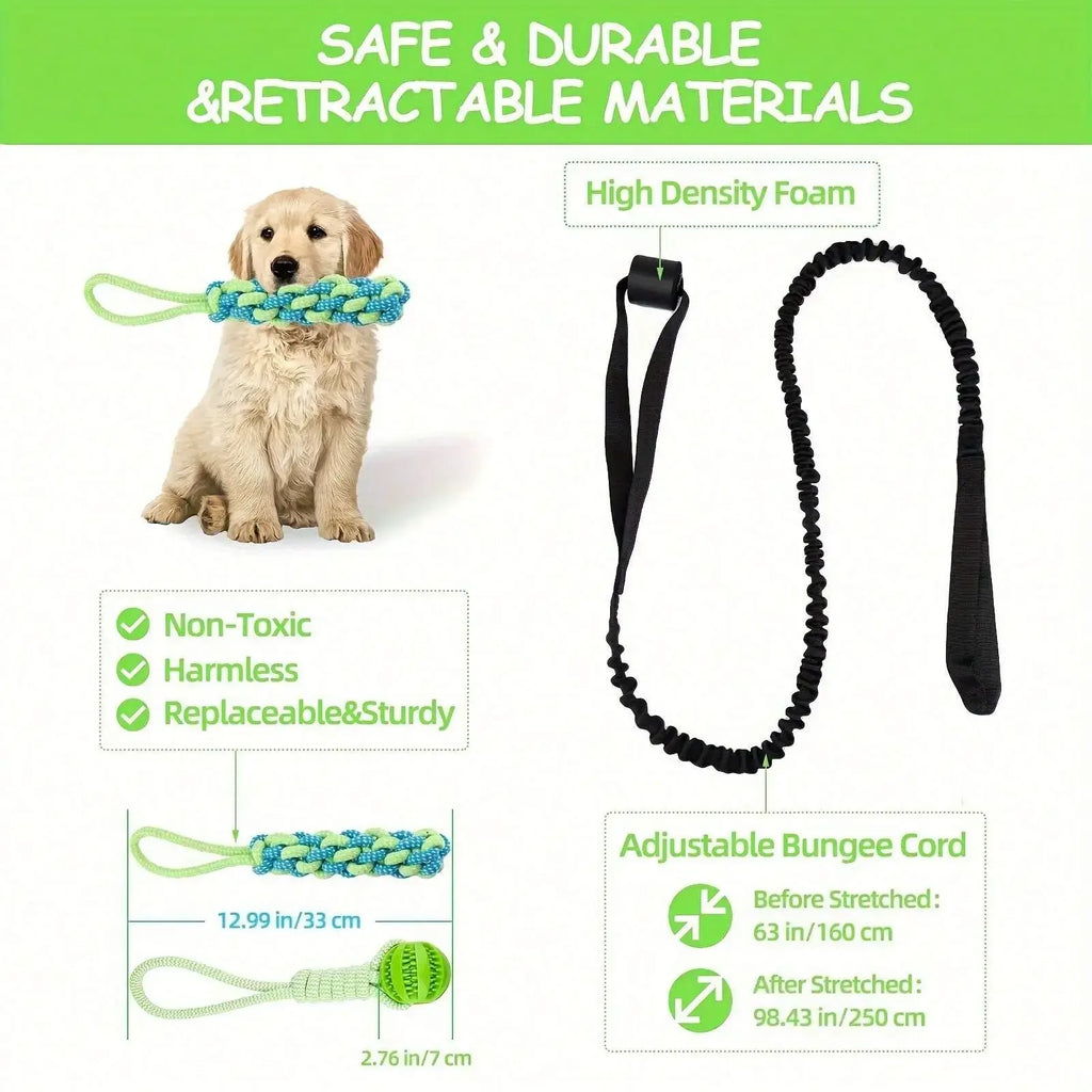 🪢 3PCS Dog Rope & Ball Toy Set