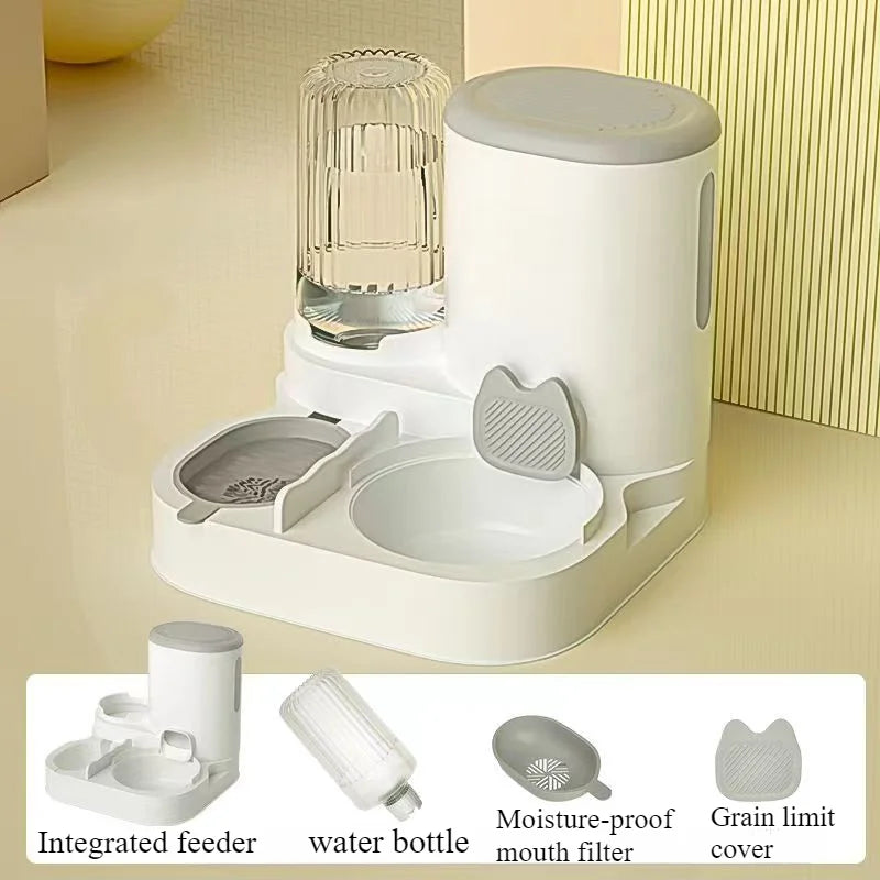 🐱 Automatic Cat Bowl Feeder & Water Dispenser – 2-in-1 Feeding Station