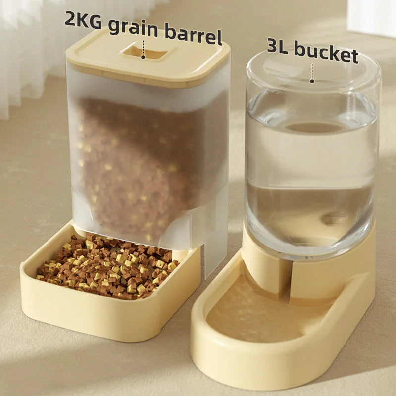🐾 HOOPET Automatic Pet Food & Water Dispenser – Gravity Feeder for Dogs & Cats