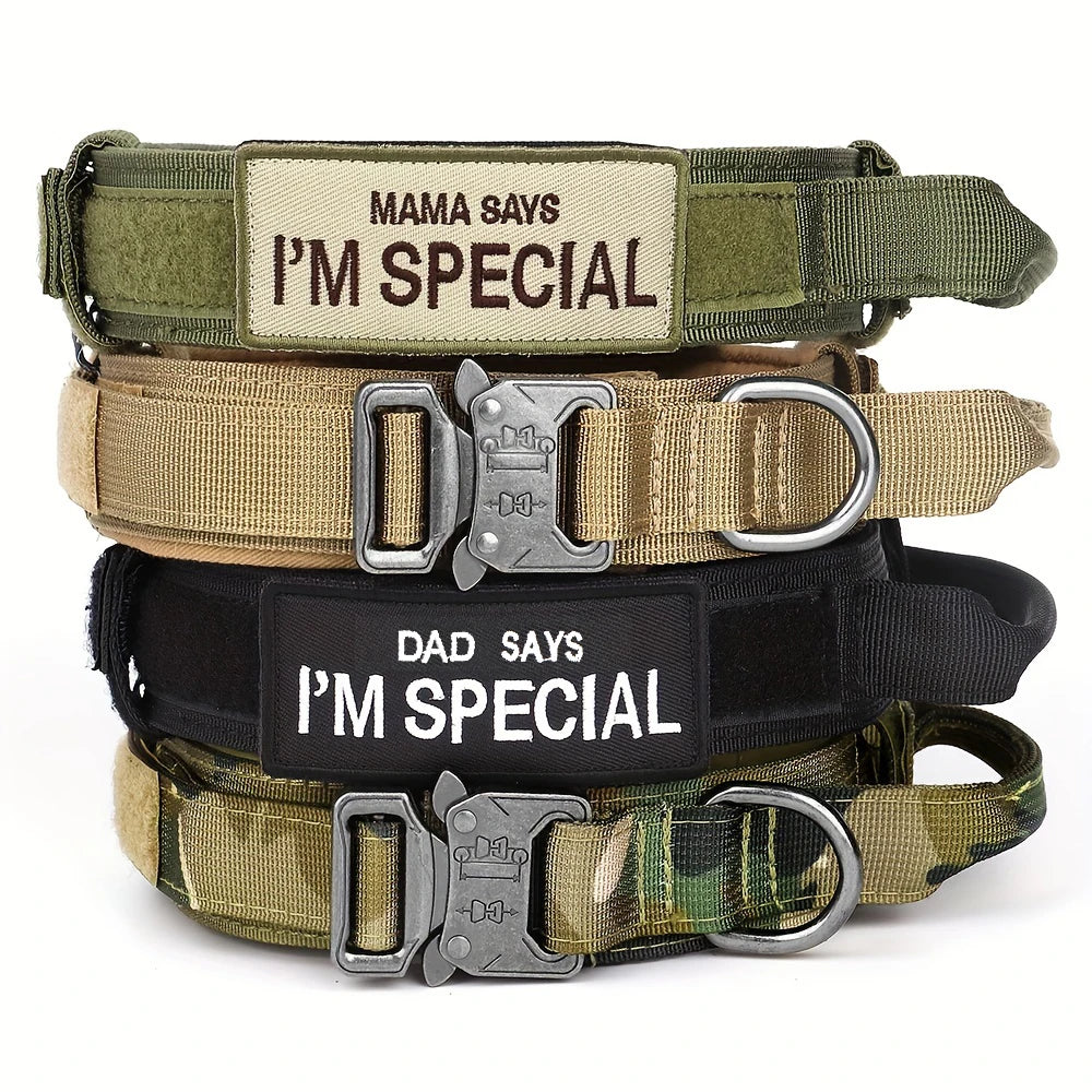 Heavy Duty Tactical Dog Collar with Handle