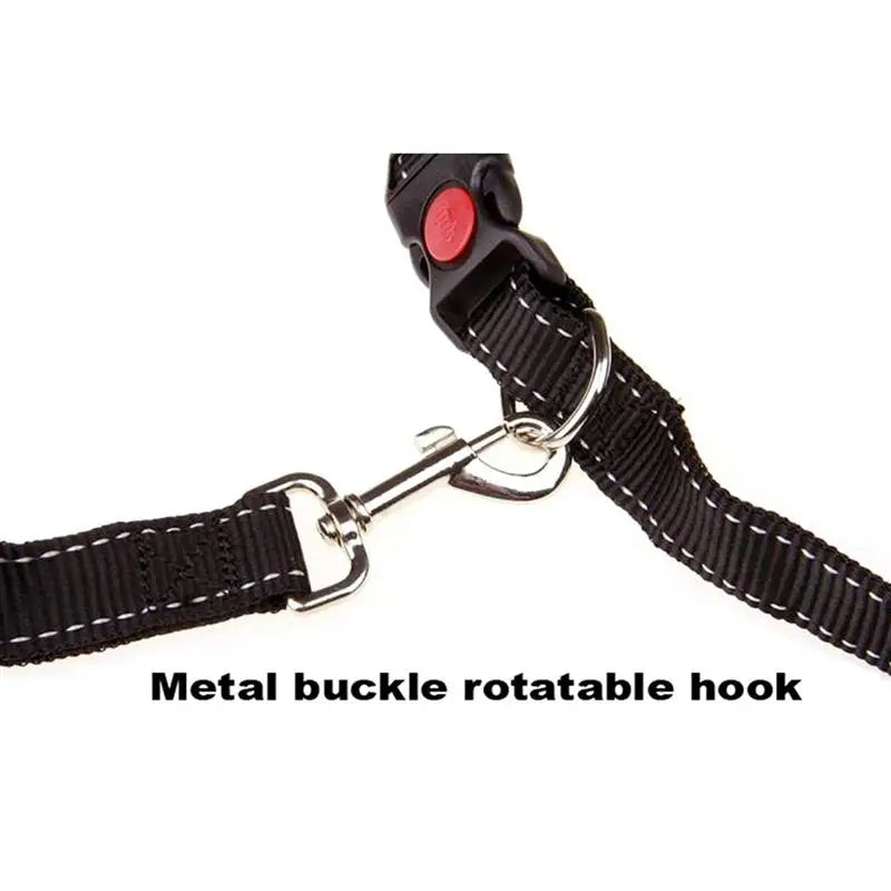 Hands-Free Dog Running Leash with Waist Belt – Adjustable Nylon Leash for Walking, Running & Hiking