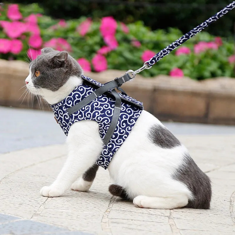 🐱 Escape-Proof Cat Vest Harness & Leash Set