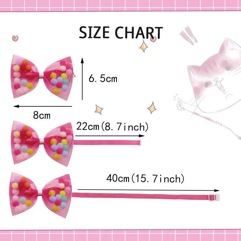 🎀 Cute Dog Bow Tie Collar Set – Dress Up Your Pet