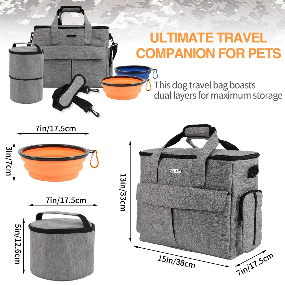 🧳 Dog Travel Bag with Multi-Pockets