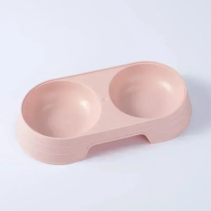 🍬🐾 Macaron Double Pet Bowl – Food & Water Feeder