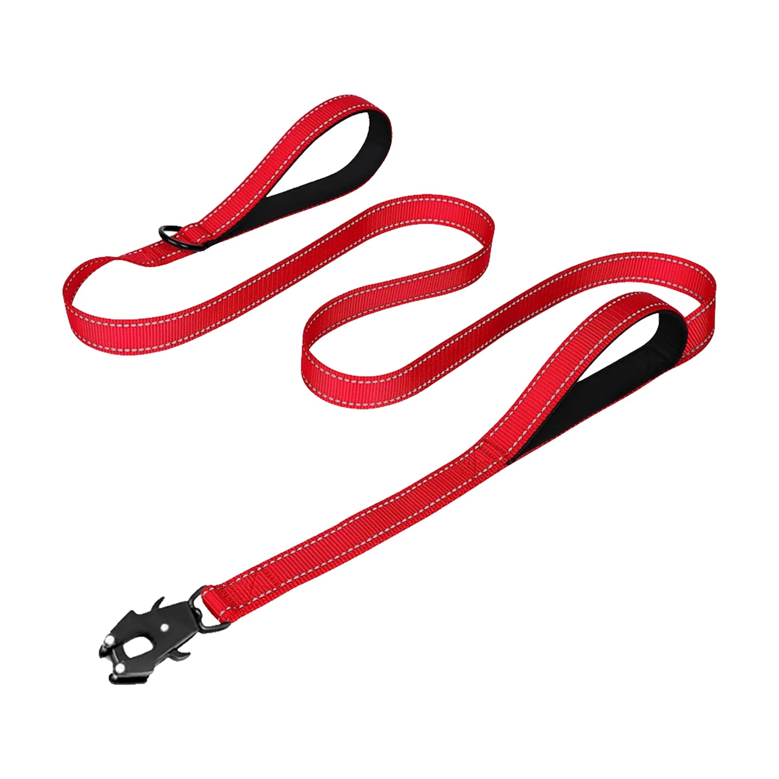 Heavy Duty Reflective Dog Leash – Nylon Lead with Dual Padded Handles for Strong Dogs