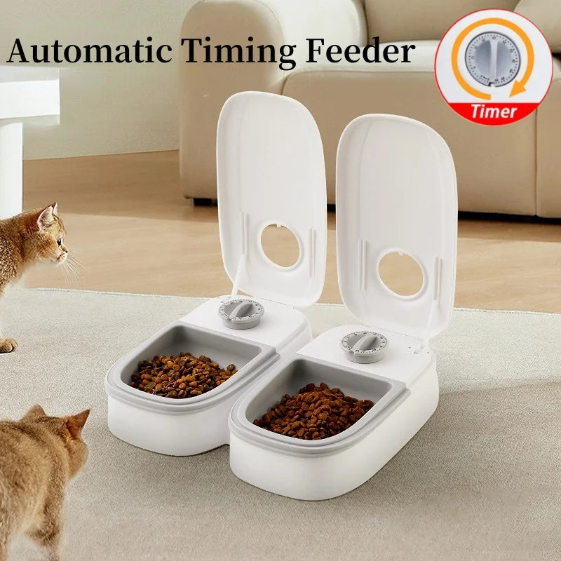 🐶🐱 Pet Automatic Timing Feeder – Detachable Dry Food Dispenser