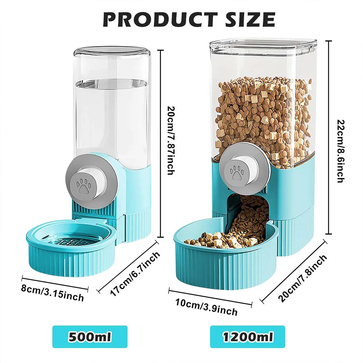 🐾 Hanging Automatic Pet Food Feeder & Water Dispenser (Gravity System)