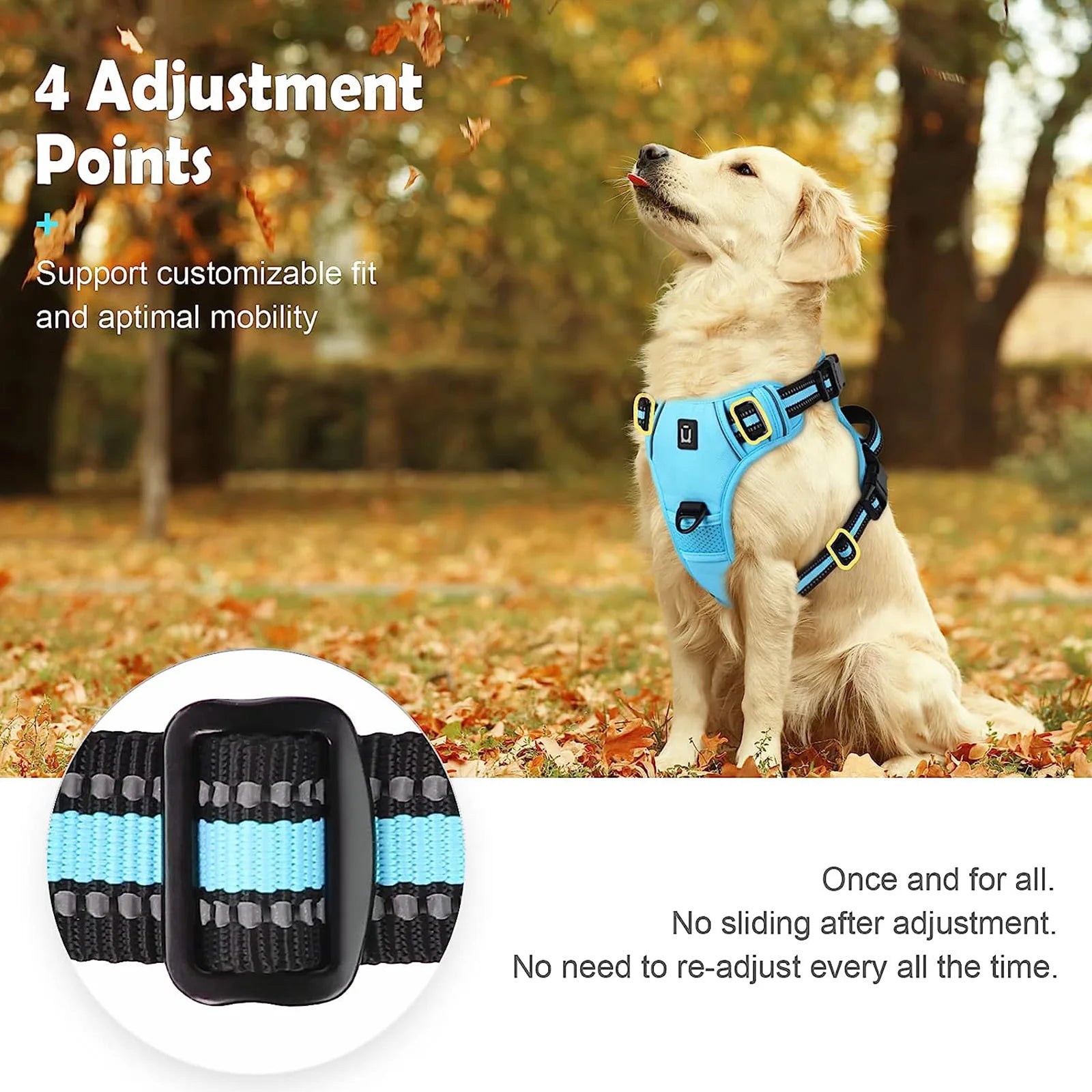 🐕 No Pull Dog Harness – Adjustable Soft Padded Vest with Control Handle