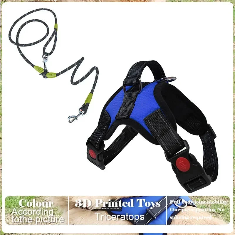 🐕 Dog Harness and Leash Set – No Pull Adjustable with Easy Control Handle