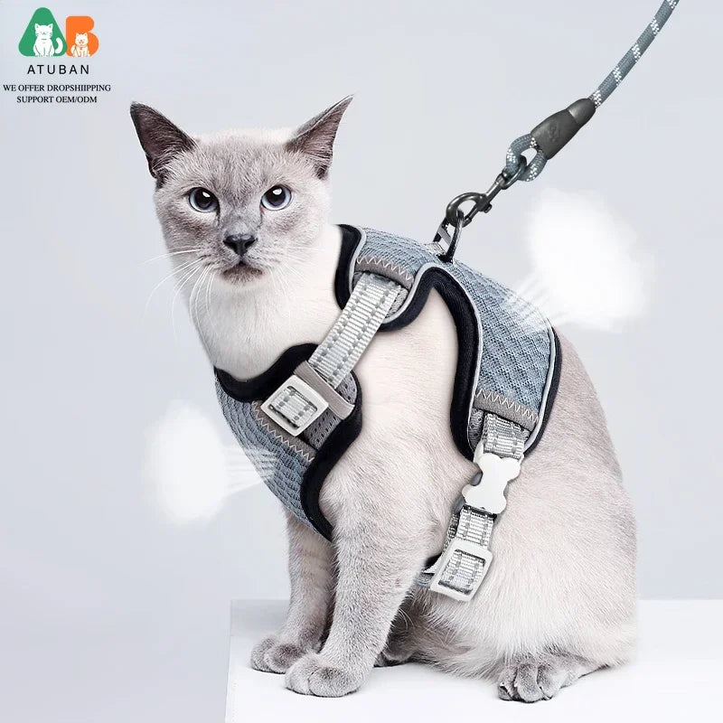 🐱 ATUBAN Escape-Proof Cat Harness & Leash Set