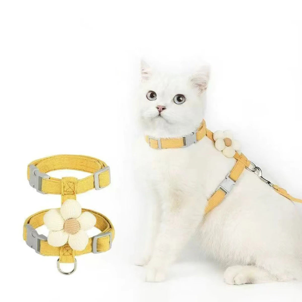 🐱 Adjustable Cat Harness & Leash Set