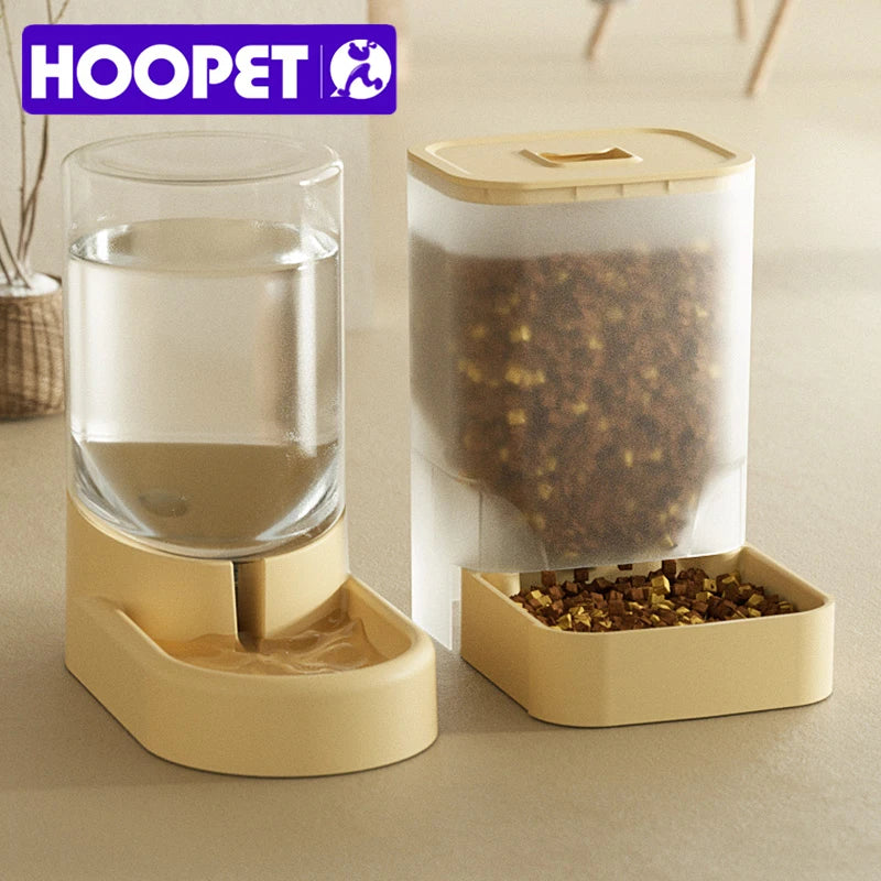 🐾 HOOPET Automatic Pet Food & Water Dispenser – Gravity Feeder for Dogs & Cats