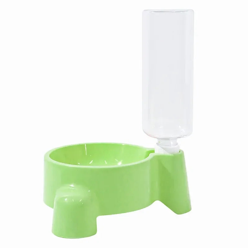 🐶 Automatic Dog Water Bowl with Bottle – Gravity Drinking Feeder