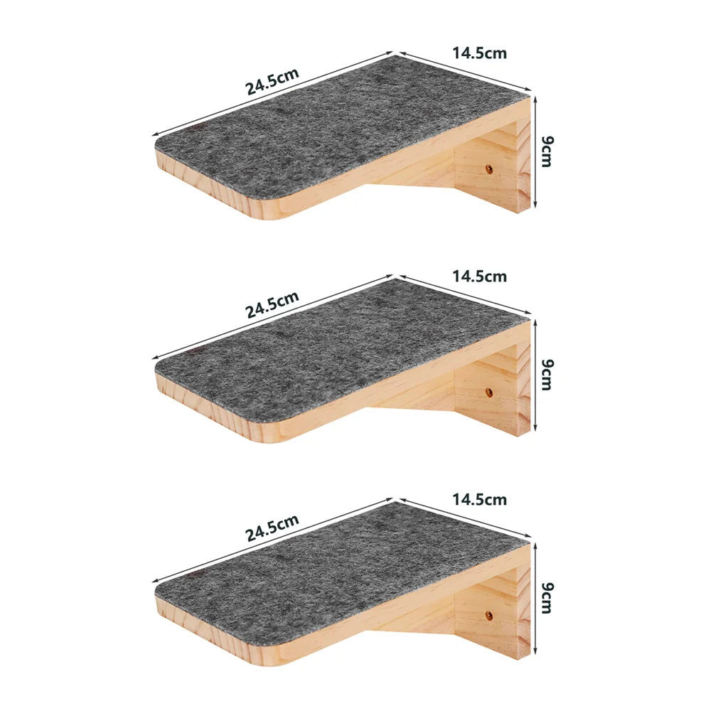🐈 Prémium Fa Fali Macska Lépcső & Pihenőpolc – Strapabíró, Biztonságos & Stílusos Macskabútor 🐈