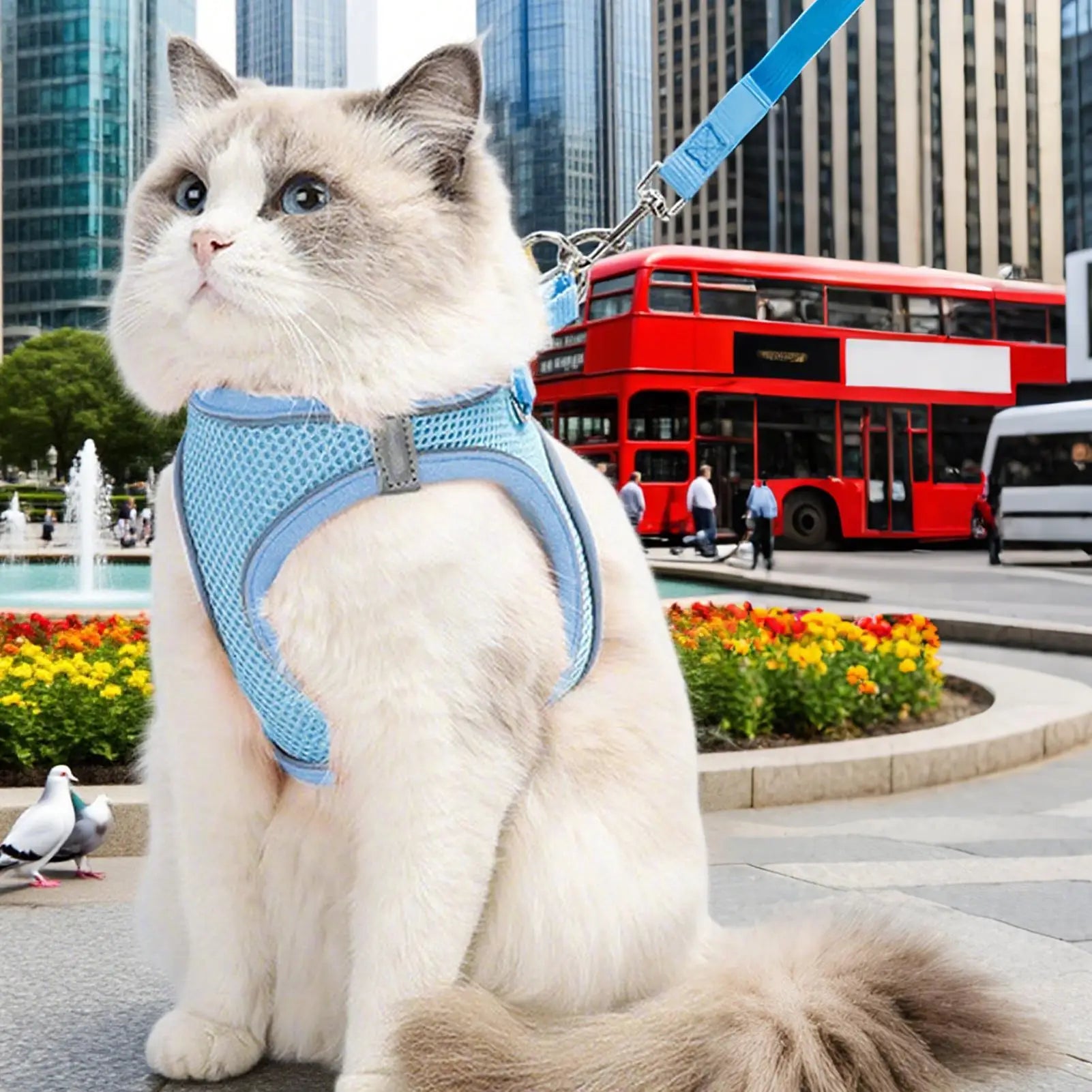 🐕🐈 Adjustable Pet Harness & Leash Set