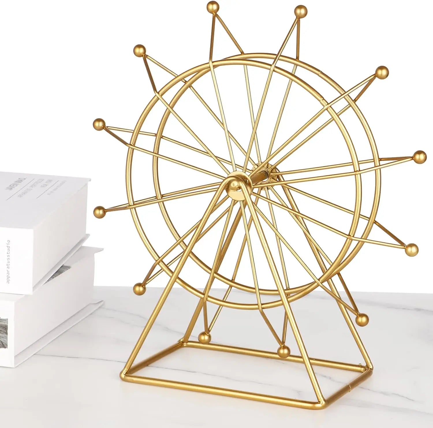 ✨Golden Ferris Wheel Home Decor – Modern Arany Dísz, Polcdísz, Elegáns Otthoni Dekoráció✨