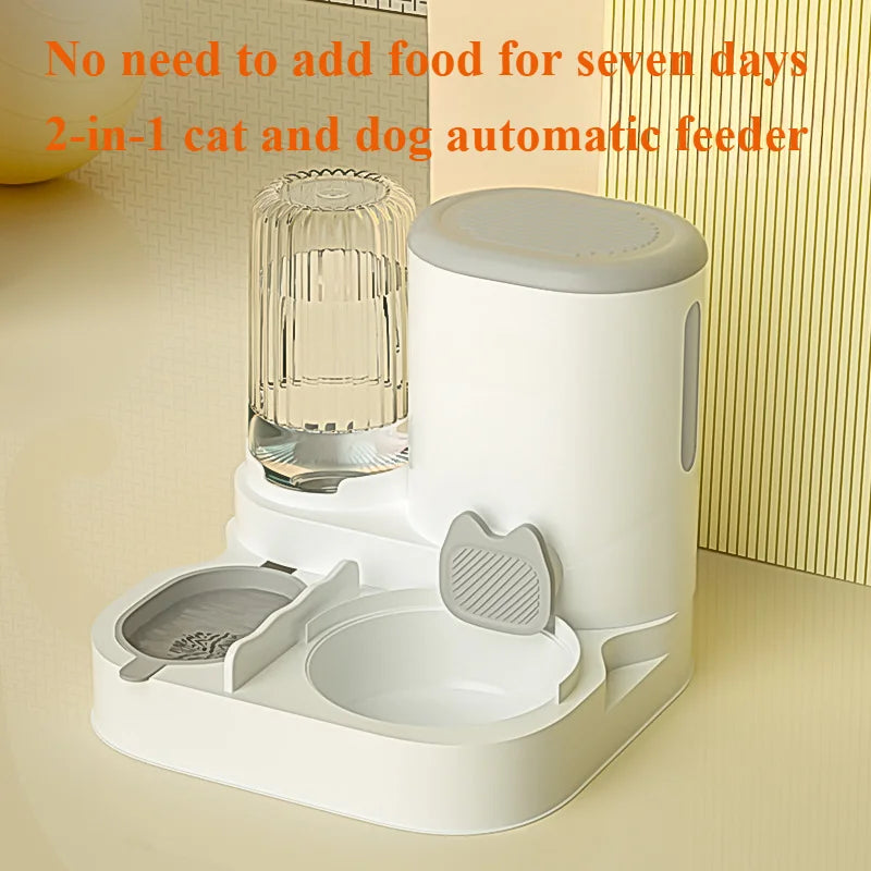 🐱 Automatic Cat Bowl Feeder & Water Dispenser – 2-in-1 Feeding Station