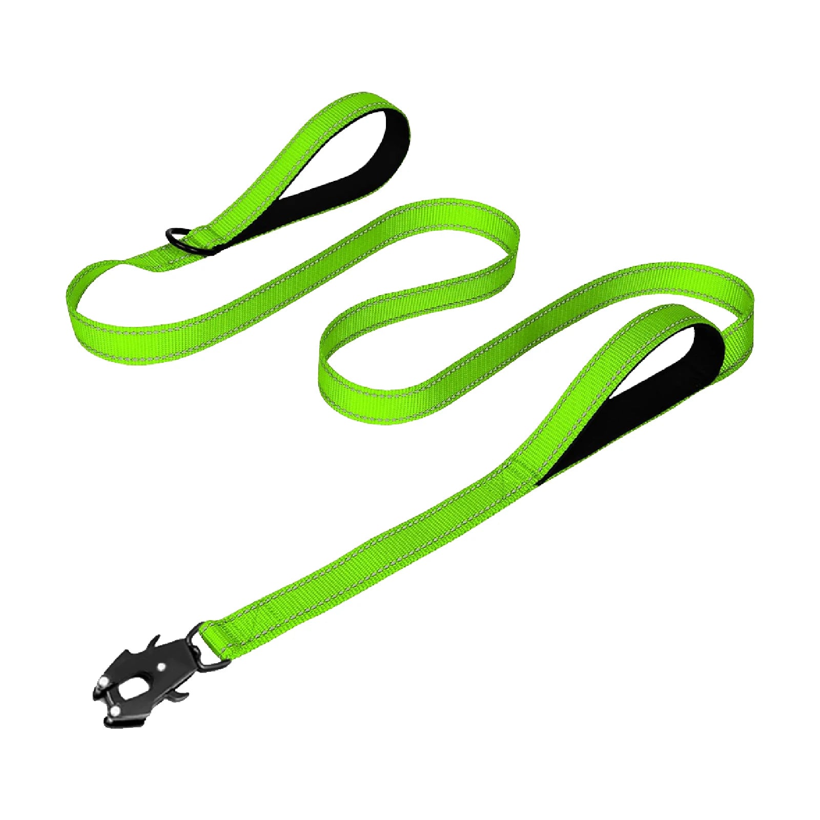 Heavy Duty Reflective Dog Leash – Nylon Lead with Dual Padded Handles for Strong Dogs
