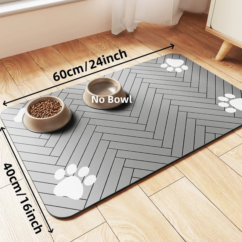 🐾💧 Absorbent Pet Feeding Mat – Waterproof Bowl Placemat